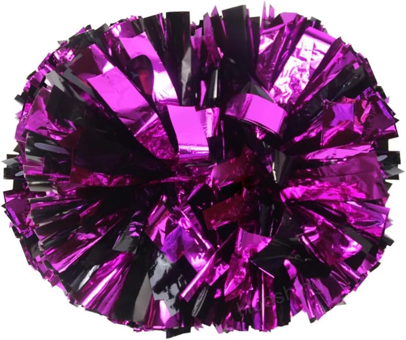 Hooshing 2PCS Pom Poms Cheerleading Professional Cheer Pom Poms with Baton Handle (No Zip Tie) for Cheer Squad Team Sports Spirited Party Dance Training - Image 1